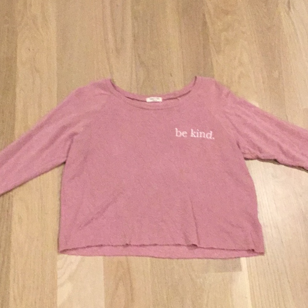 Girls long sleeve Izzy Be “Be kind” shirt.